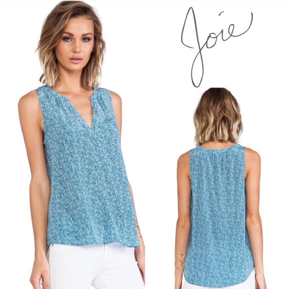 Joie blue polka dot FIFI blouse